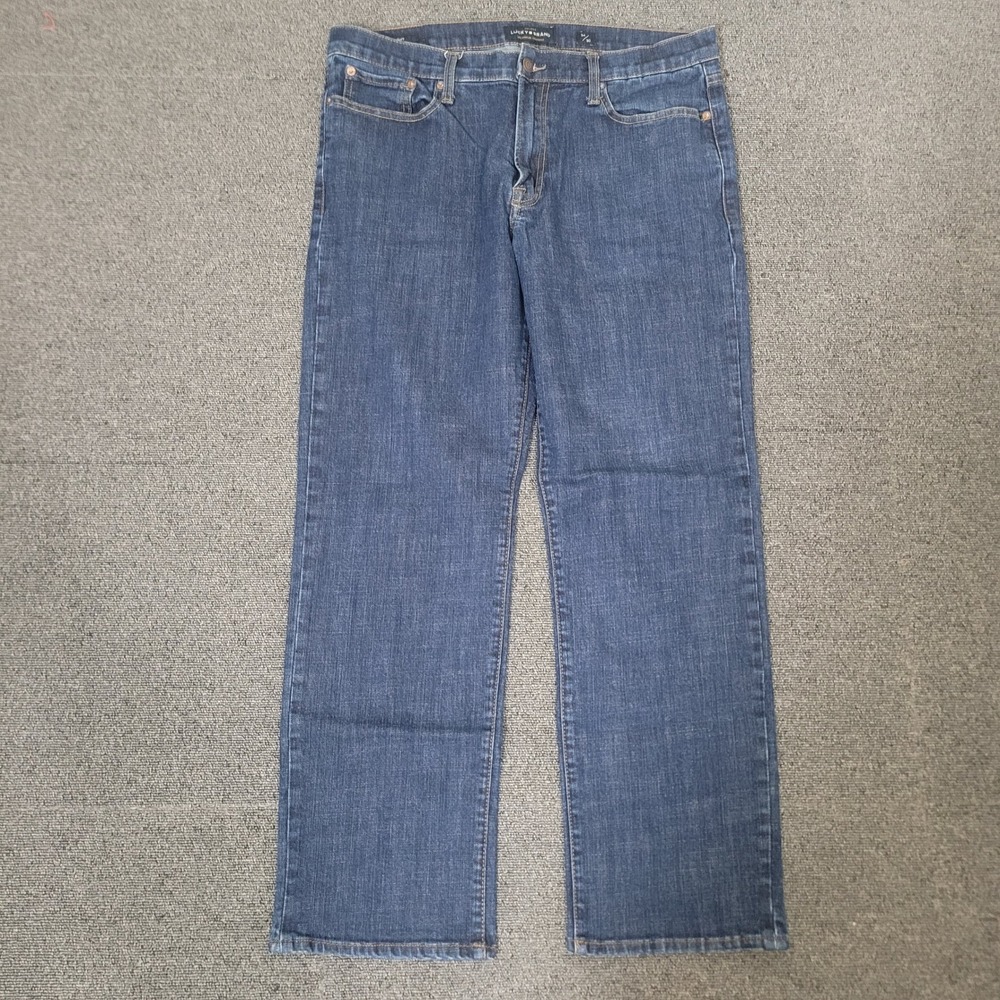 Lucky Brand Size 34 Jeans Mens 363 Straight Leg Dark Wash Denim Blue